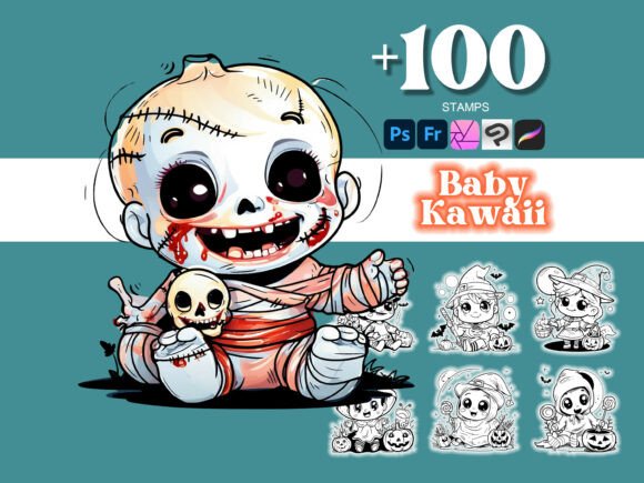 00 Baby Halloween Photoshop Brush Collection