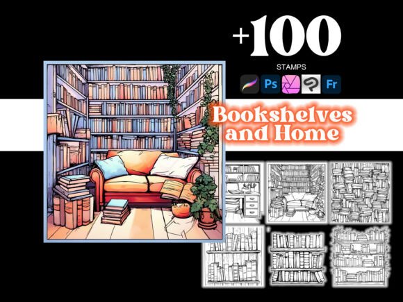 100 Bookshelves Libraries Procreate: Integrating Architectural Assets into Digital Workflows