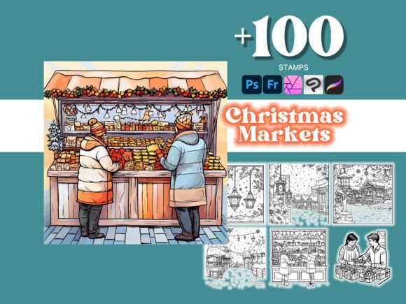 100 Christmas Market Realistic Photoshop Brushes Guide