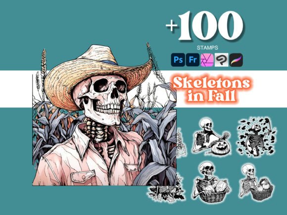 100 Fall Skeletons Photoshop: Elevate Your Creative Workflow with Premium Design Assets