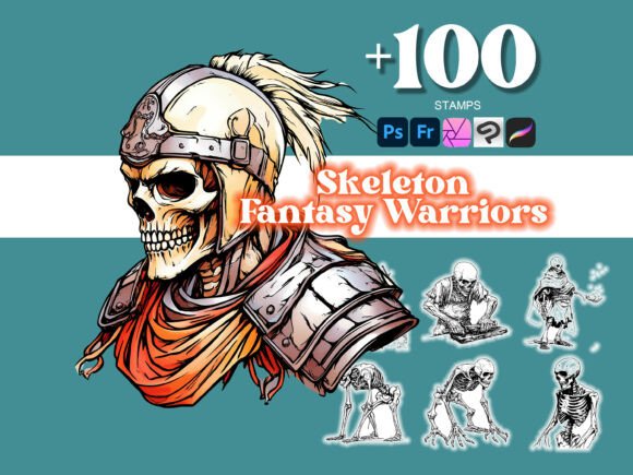100 Fantasy Warriors Skeleton Photoshop Brushes: Elevating Digital Art in a Competitive Creative Landscape