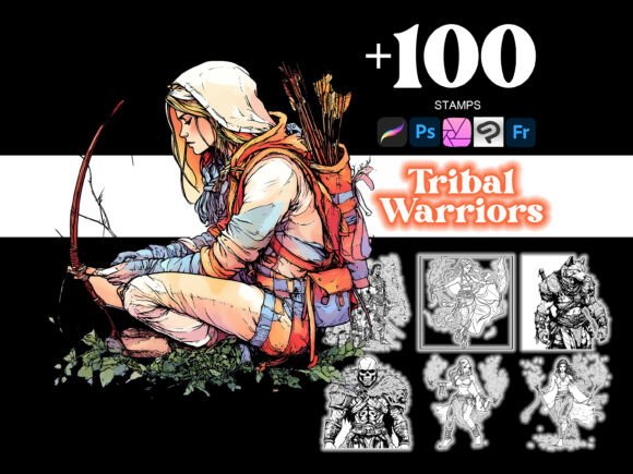 100 Tribal Warriors Procreate: Creative Power for Digital Artists and Designers