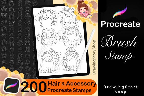 200 Procreate Hair Accessories Stamps: A Comprehensive Guide for Digital Illustrators