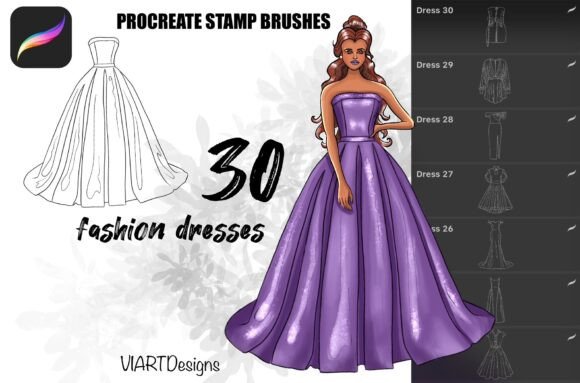 Elevate Your Digital Art: Mastering High Fashion Illustration with Procreate Dress Stamps