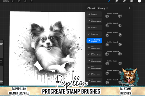 Elevating Pet Portraiture: The Strategic Value of Papillon Procreate Brush Stamps in Digital Art