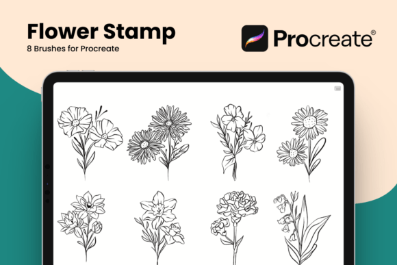Flower Stamp Brush Set for Procreate: Creative Uses