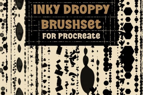 Inky Droppy Brush Pack for Procreate: Wild Lines