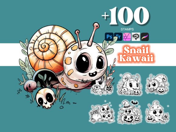 Integrating 100 Snail Halloween Photoshop Brushes into Professional Creative Workflows