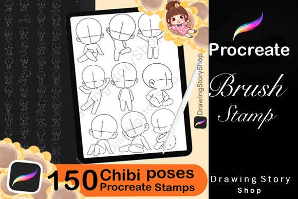 Mastering Chibi Character Design: A Complete Guide to Using 150 Base Procreate Pose Stamps