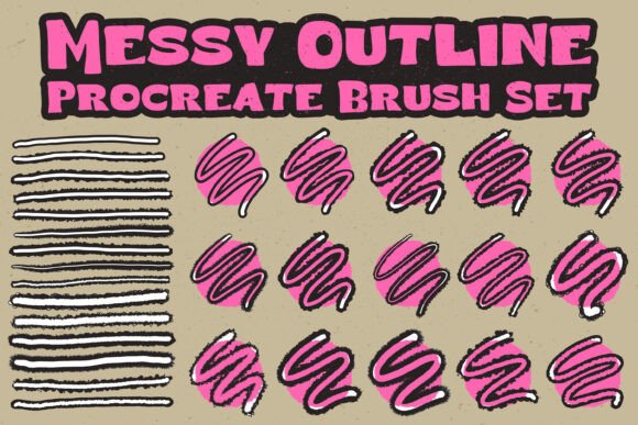Procreate Messy Outlines Brush Set: Embracing Imperfection in Digital Design