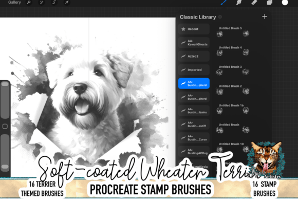 Soft-Coated Wheaten Terrier Procreate: Elevating Digital Pet Portraits with Realistic Texture