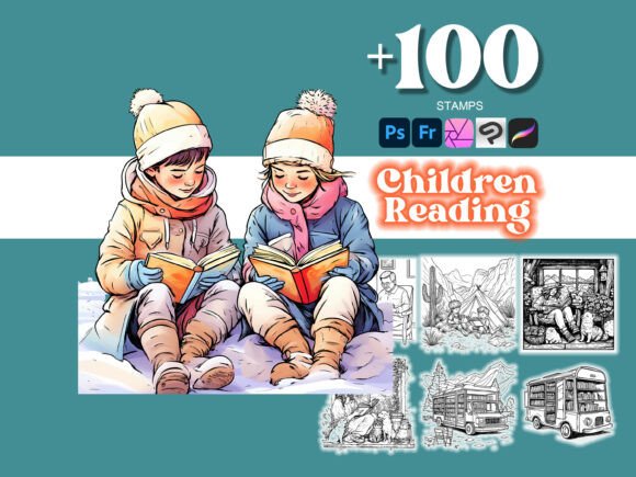 Strategic Implementation of 100 Children Reading Photoshop Assets for Professional Design